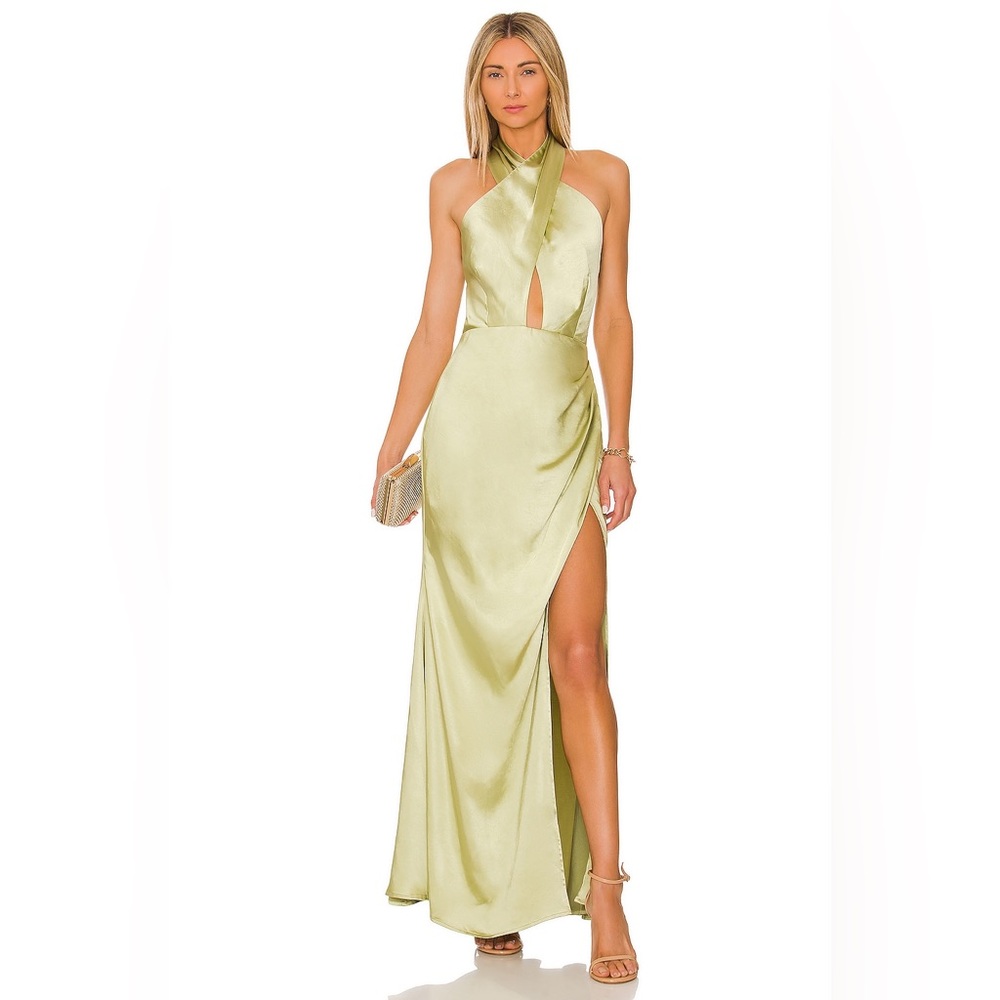 Begonia Maxi Dress in Avocado